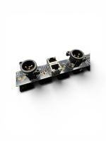 XLR Verbinderplatine 4in 4out für 1HE 12x D-Norm Rackblende mit RJ45 CatCore