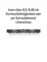 XLR Verbinderplatine 4in 4out für 1HE 12x D-Norm Rackblende mit RJ45 CatCore