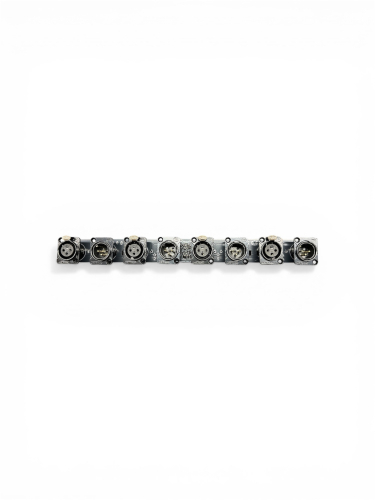 XLR Verbinderplatine 4in 4out für 1HE 12x D-Norm Rackblende mit RJ45 CatCore