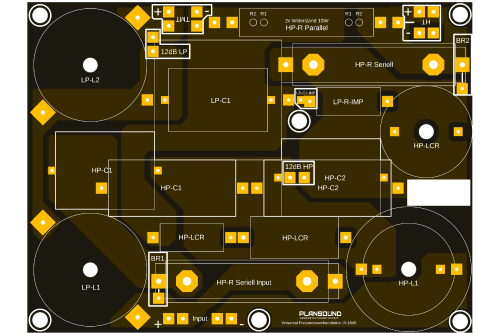 Universal Frequenzweichenplatine 12 bis 18dB